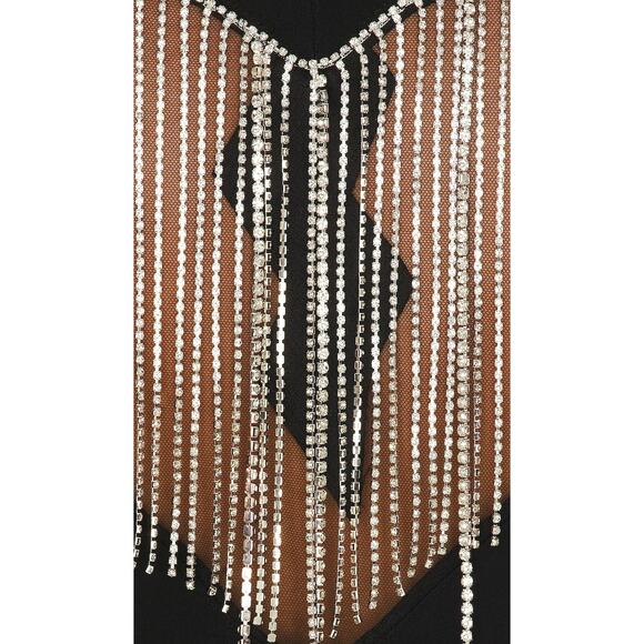 Valentina Shah Western Cowboy Dixie Dress Heart Rhinestones Fringe Blazer Size 6 - Picture 6 of 15